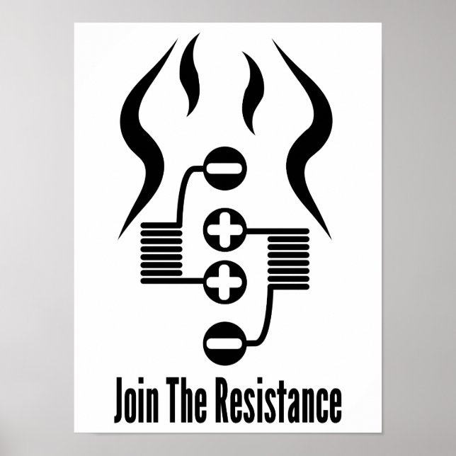 Nehmen Sie am Resistenzplakat teil Poster (Vorne)