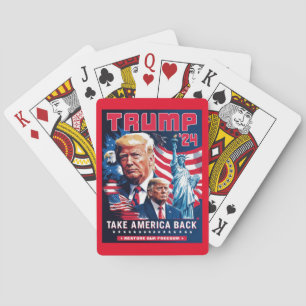 Nehmen Sie America Back Patriotic Trump 2024 Poker Spielkarten
