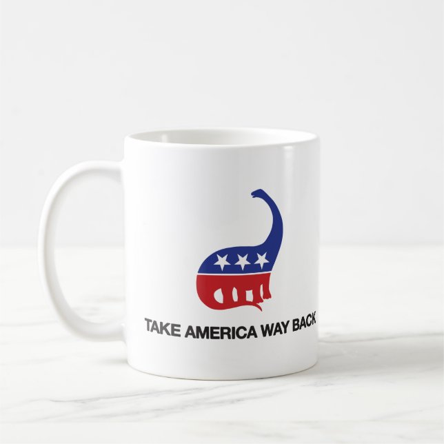 Nehmen Sie Amerika-Weisen-Rückseiten-Tasse Tasse (Links)