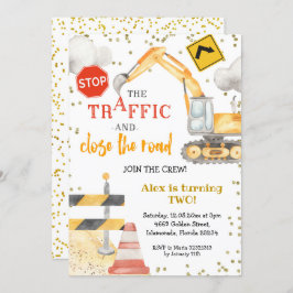 Nehmen Sie an der Crew Boy Construction Geburtstag Einladung