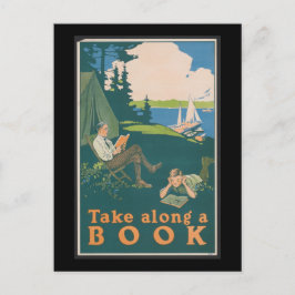 Nehmen Sie an einem Buch teil Postkarte