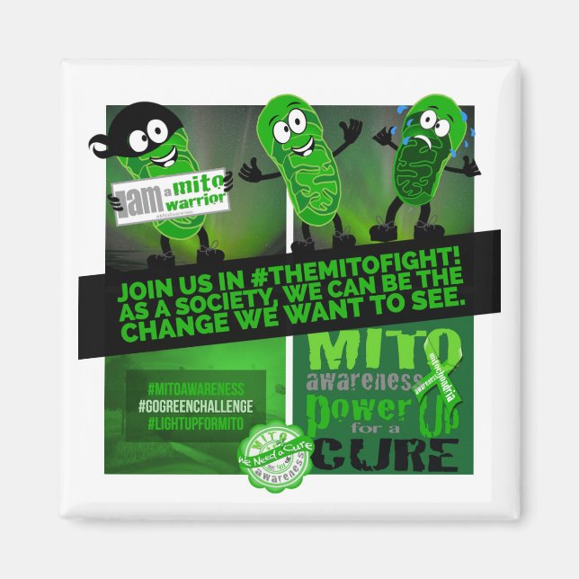 Nehmen Sie an #TheMitoFight teil Magnet (Vorne)