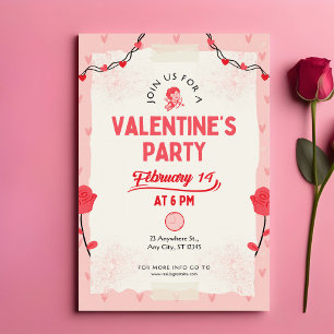 Nehmen Sie an uns für Valentins Party teil Mitteilungskarte