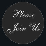 Nehmen Sie an Us Envelope Sticker teil<br><div class="desc">Formal Wedding Vows Einladung Siegel Stickers © 2008 Fotografie und Design von TDSwhite</div>