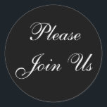 Nehmen Sie an Us Envelope Sticker teil<br><div class="desc">Formal Wedding Vows Einladung Siegel Stickers © 2008 Fotografie und Design von TDSwhite</div>