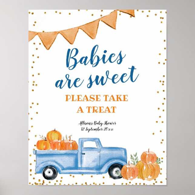 Nehmen Sie bitte ein Kürbiszeichen für die Leckere Poster (Vorne)