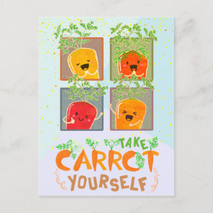 Nehmen Sie Carrot selbst   Motivierend Angebotspul Postkarte