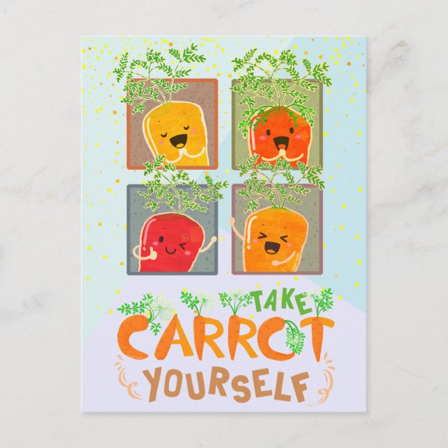 Nehmen Sie Carrot selbst | Motivierend Angebotspul Postkarte (Vorderseite)