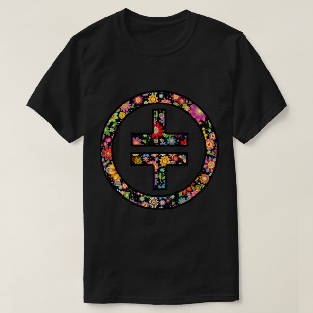 Nehmen Sie das - Blume-Symbol T-Shirt (Design vorne)