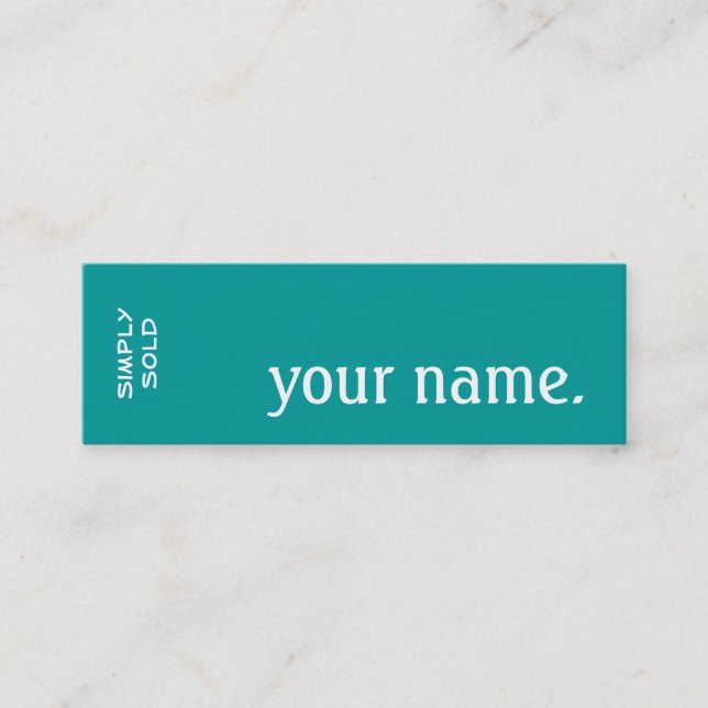 Nehmen Sie das einfach verkaufte Grundstück Mini Visitenkarte (Vorderseite)