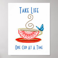 Nehmen Sie das Leben eine Tasse Tee nach der ander