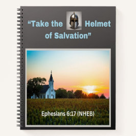 Nehmen Sie den Helm der Rettung - Spiral-Notebook Notizbuch