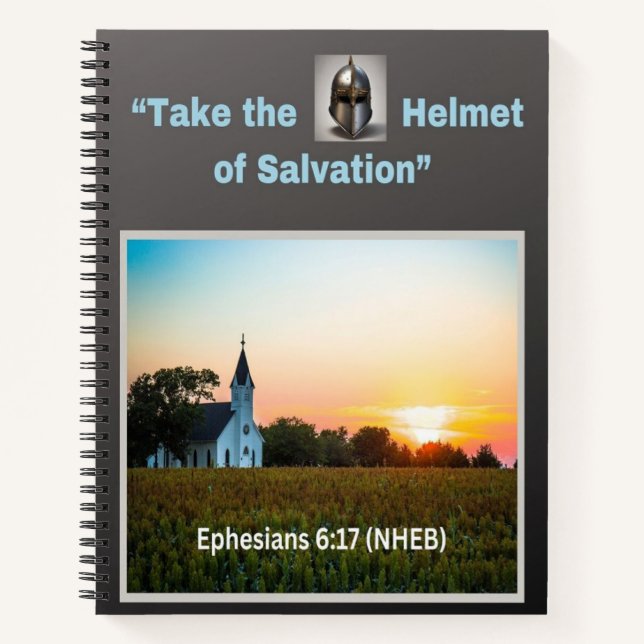 Nehmen Sie den Helm der Rettung - Spiral-Notebook Notizbuch (Vorderseite)