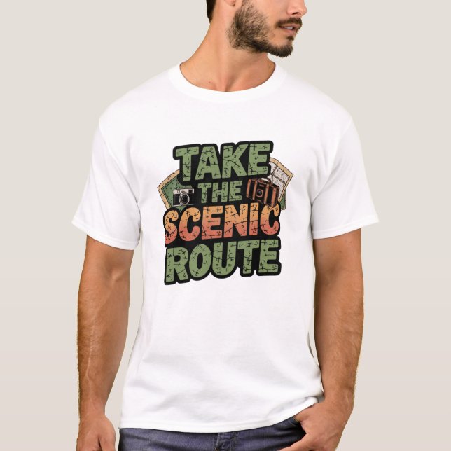 Nehmen Sie den Landschaftlichen Route Adventure En T-Shirt (Vorderseite)
