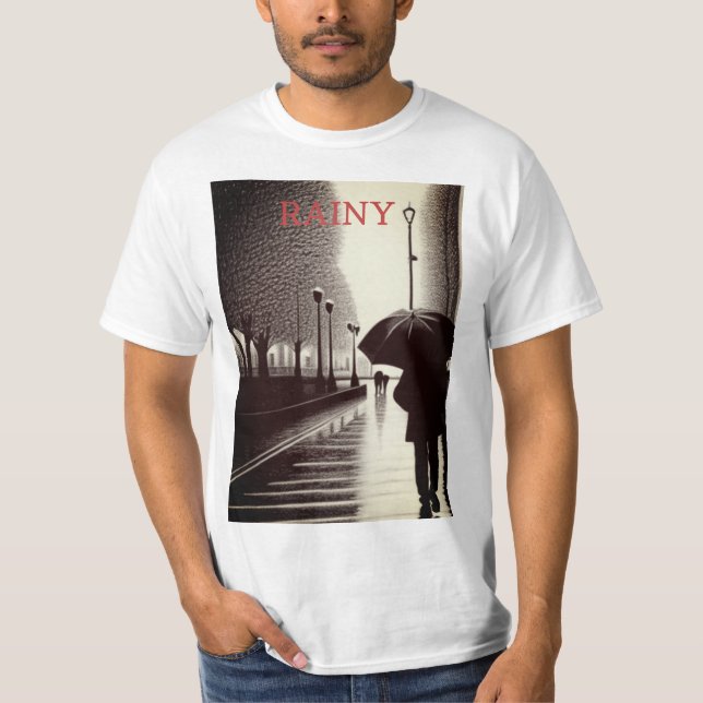 Nehmen Sie den Regen im Stil mit unserem Männersch T-Shirt (Vorderseite)