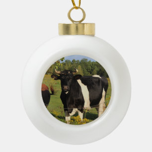 Nehmen Sie den Stier durch die Hörner Keramik Kugel-Ornament