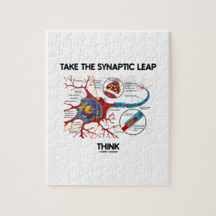 Nehmen Sie den synaptischen Sprung denkt Puzzle