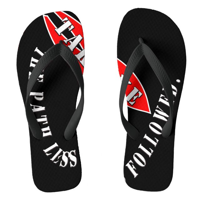 Nehmen Sie den weniger befahrenen Weg Flip Flops (Fußbett)