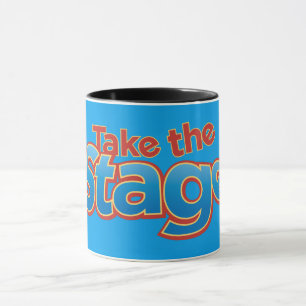 Nehmen Sie die Bühne-Schwarz-Wecker-Tasse Tasse