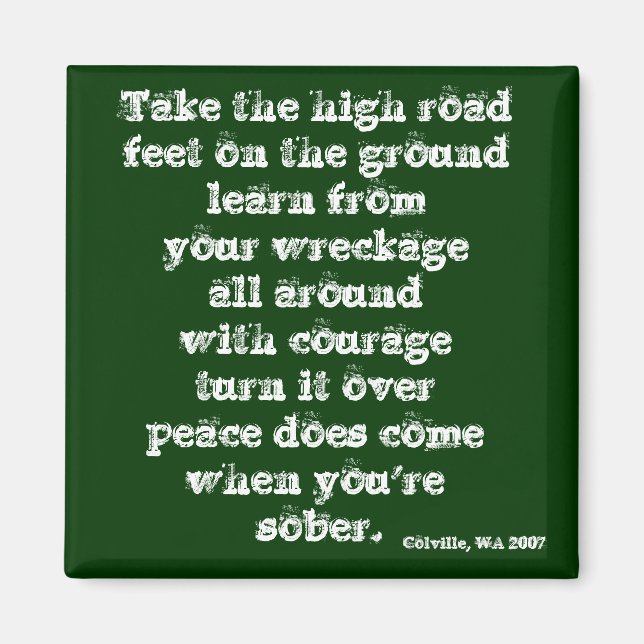 Nehmen Sie die Hohe Straße - Magnet (Vorne)