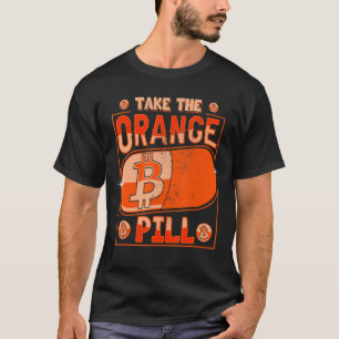 Nehmen Sie die orangefarbene Pille Bitcoin BTC Kry T-Shirt