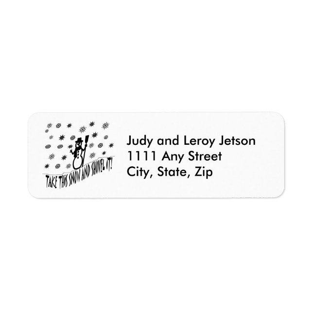 Nehmen Sie diesen Schnee und schicken Sie ihn mit  (Vorne)