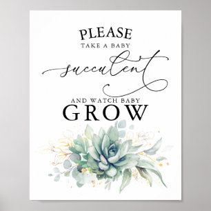 Nehmen Sie ein Baby Succulent - Greenery Baby Dusc Poster