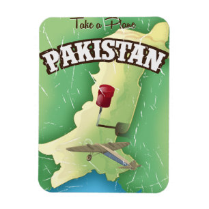 Nehmen Sie ein Flugzeug Pakistan Reiseplakat Magnet
