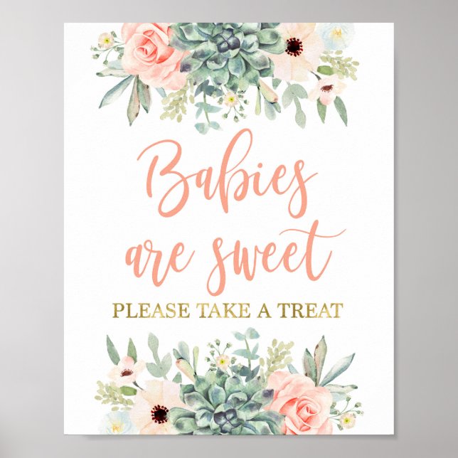 Nehmen Sie ein Leckerei-Sukkulationszeichen Poster (Vorne)