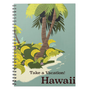 Nehmen Sie ein Vacation Hawaii Vintage Reiseplakat Notizblock
