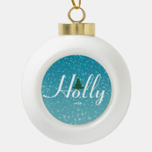 Nehmen Sie ein Weihnachtsgeschenk der Dolly Weihna Keramik Kugel-Ornament