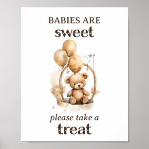 Nehmen Sie eine Leckerei Teddy Bear Gender Neutral Poster