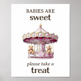 Nehmen Sie eine Leckerei Teddy Bear Twin Girl Baby Poster