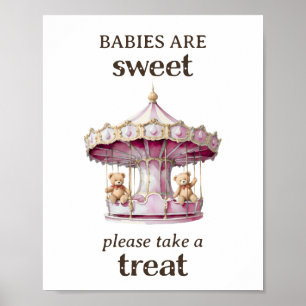 Nehmen Sie eine Leckerei Teddy Bear Twin Girl Baby Poster