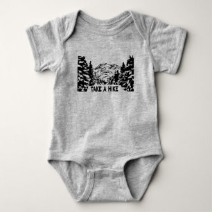 Nehmen Sie eine monochrome Berglandschaft zu Wande Baby Strampler