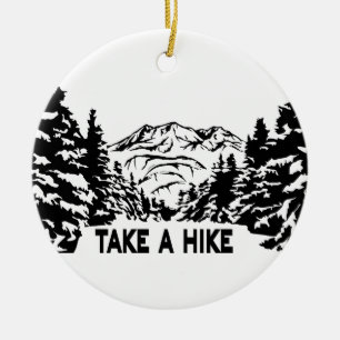 Nehmen Sie eine monochrome Berglandschaft zu Wande Keramik Ornament