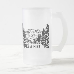 Nehmen Sie eine monochrome Berglandschaft zu Wande Mattglas Bierglas