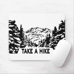 Nehmen Sie eine monochrome Berglandschaft zu Wande Mousepad