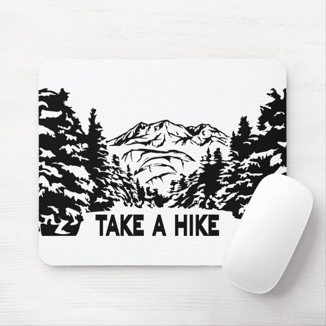 Nehmen Sie eine monochrome Berglandschaft zu Wande Mousepad (Mit Mouse)