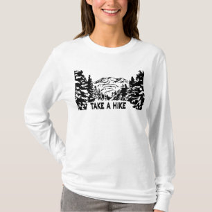 Nehmen Sie eine monochrome Berglandschaft zu Wande T-Shirt