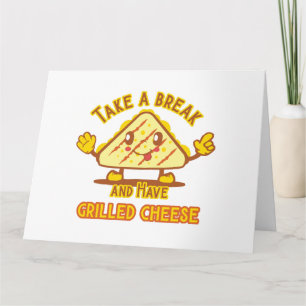 Nehmen Sie eine Pause und haben Sie gegrillten Käs Karte