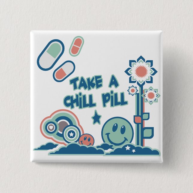 Nehmen Sie eine Pille Button (Vorderseite)