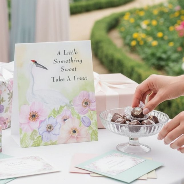 Nehmen Sie eine süße Kranich-Anemonen  Sockelschild (Von Creator hochgeladen)