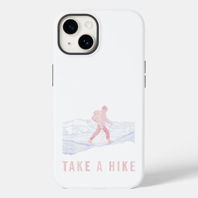 Nehmen Sie eine Wanderung Blau und Rot Case-Mate iPhone Hülle (Rückseite)