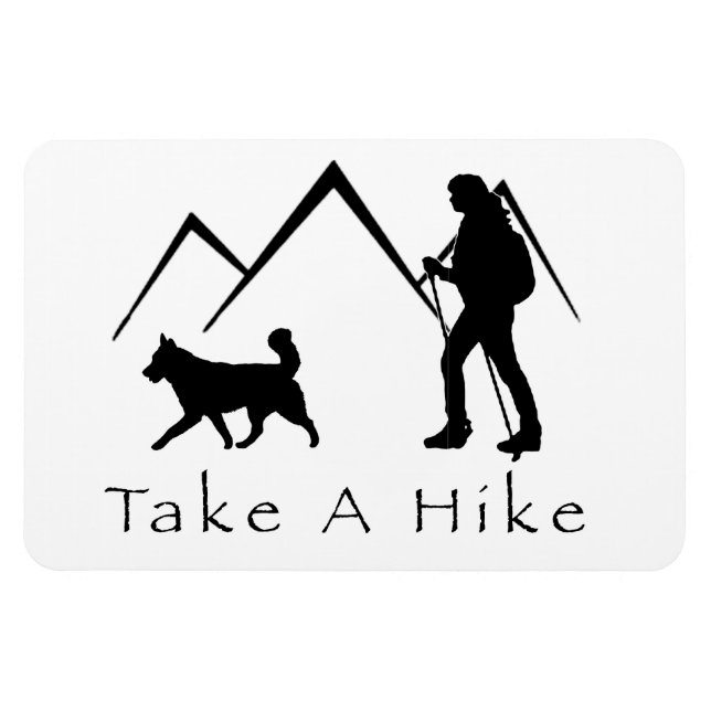 Nehmen Sie eine Wanderung Magnet-Husky Magnet (Horizontal)