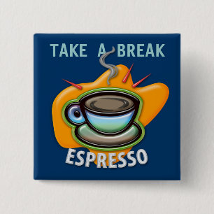 Nehmen Sie einen Bruch - Schale Espresso - Knopf Button