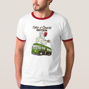 Nehmen Sie einen Coach Britain Vintage-Reiseposter T-Shirt