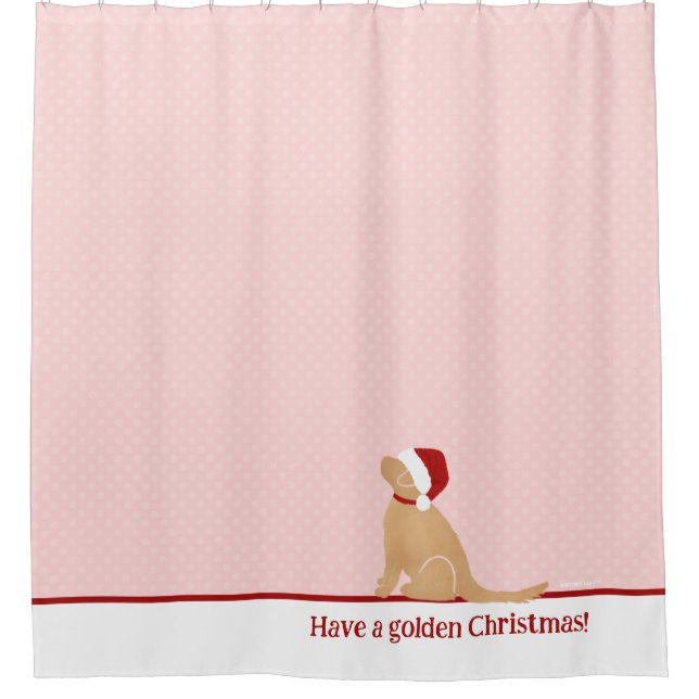 Nehmen Sie einen goldenen Weihnachtsduschvorhang Duschvorhang (Vorderseite)
