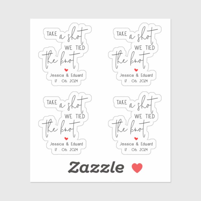 Nehmen Sie einen Schuss, wir tippen den Knoten sch Aufkleber (Blatt)