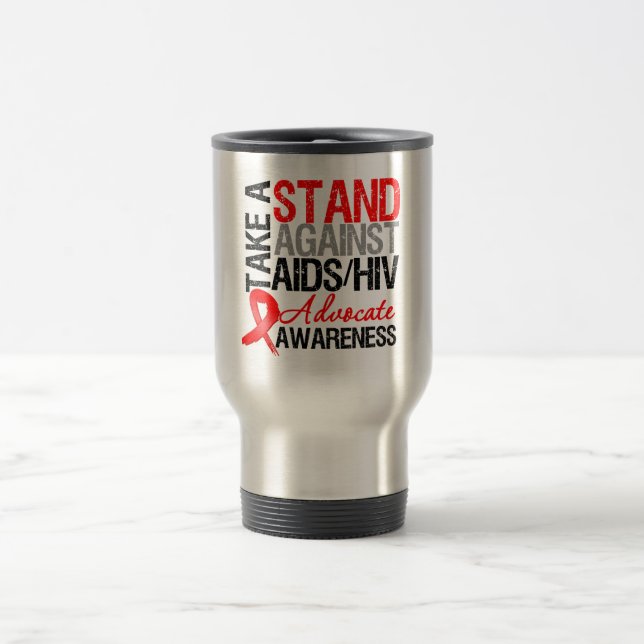 Nehmen Sie einen Stand gegen AIDSHIV Reisebecher (Mittel)
